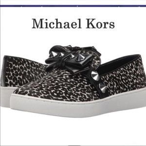 Michael kors calf hair sneaker with spike bow
